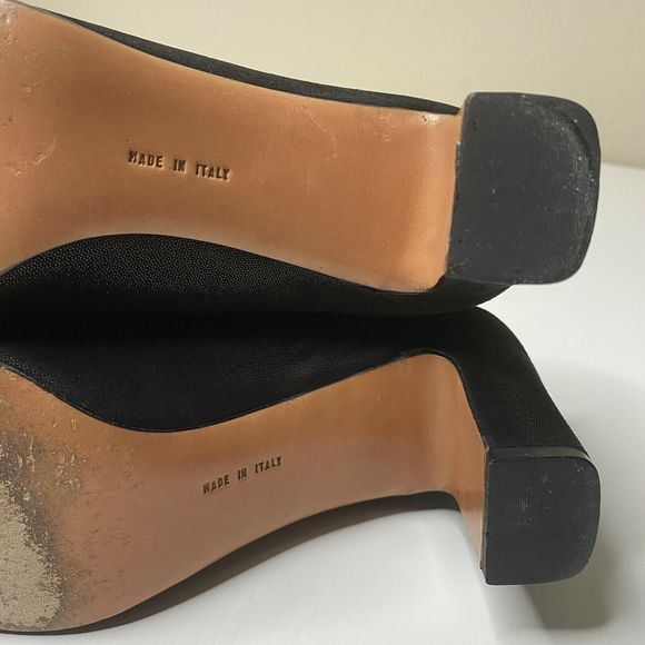 Salvatore Ferragamo Pumps Sz 7.5 AA Square Toe - Picture 7 of 8